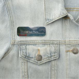 Personalize this Beautiful Red Canoe Lake  Name Tag