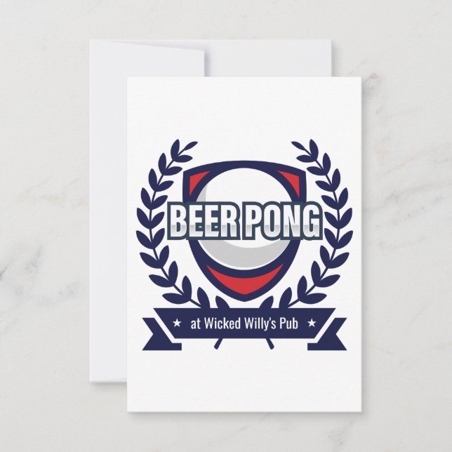Personalize This Beer Pong Logo (Front)