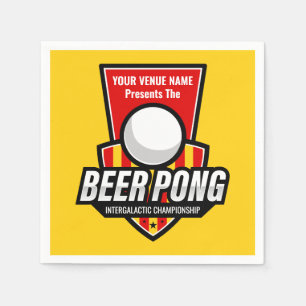 Personalize This Beer Pong Logo Napkin