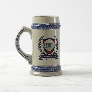 Personalize This Beer Pong Logo Stein