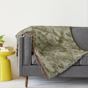 Personalize this Camouflage Throw Blanket