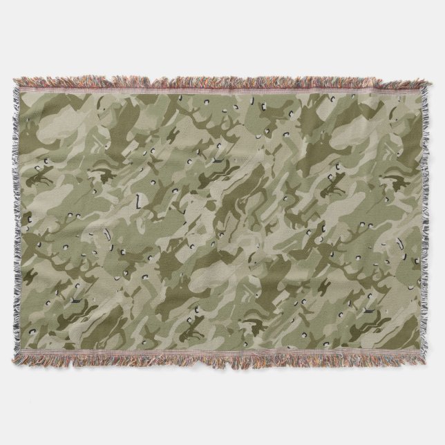 Personalize this Camouflage Throw Blanket (Front)