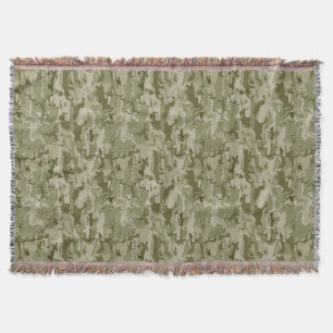 Personalize this Camouflage Throw Blanket