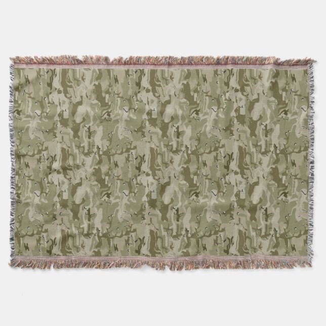 Personalize this Camouflage Throw Blanket (Front)