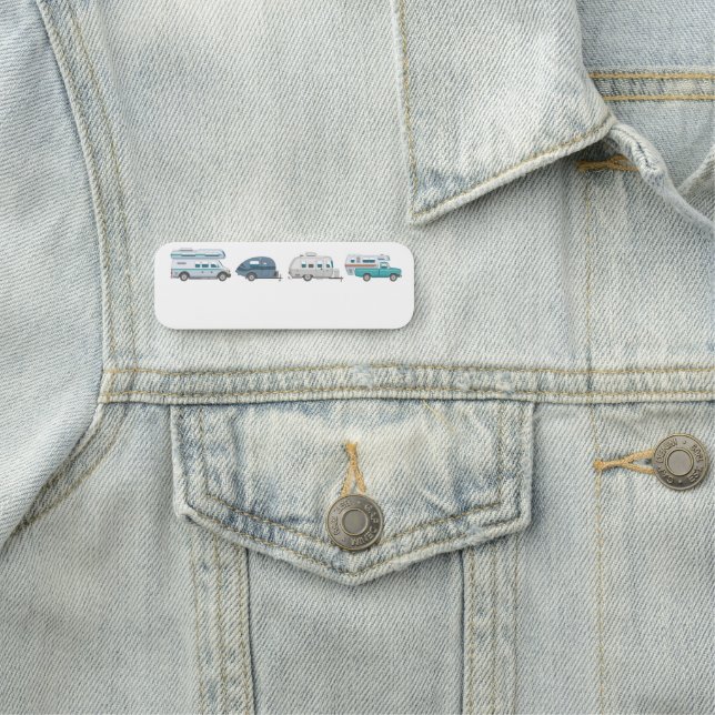 Personalize this Camping Camper Trailer Recreation Name Tag (In Situ)