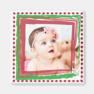 Personalize this Christmas Photo Magnet
