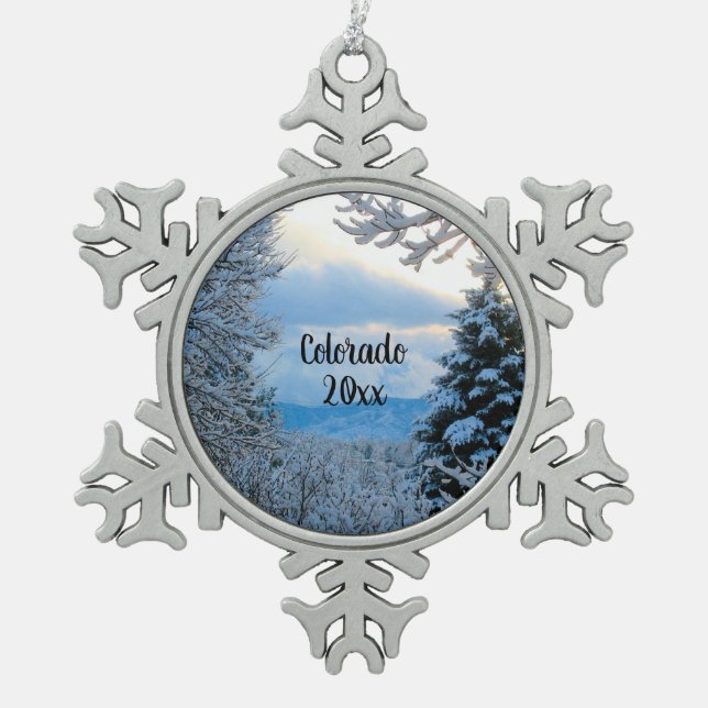 Personalize this Colorado Snowflake Ornament (Front)