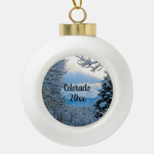 Personalize this Colorado Snowflake Ornament Stone