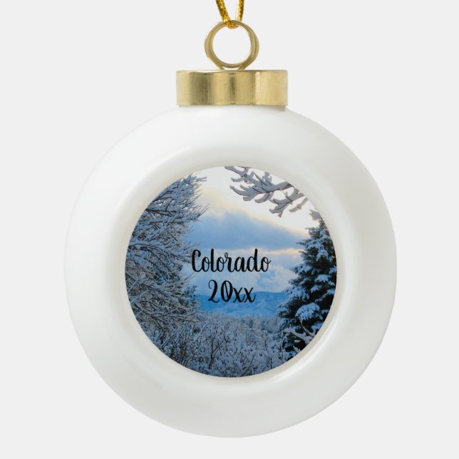 Personalize this Colorado Snowflake Ornament Stone (Front)