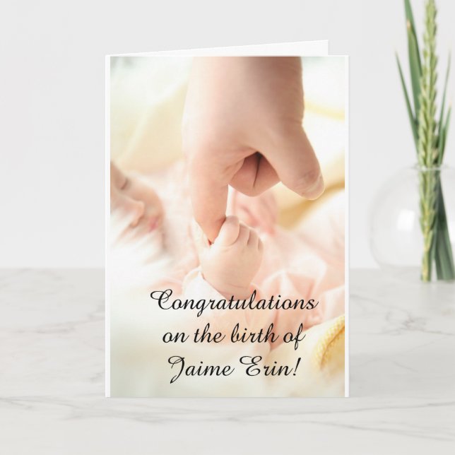 Personalize this "Congrats on New Baby" card! Card (Front)