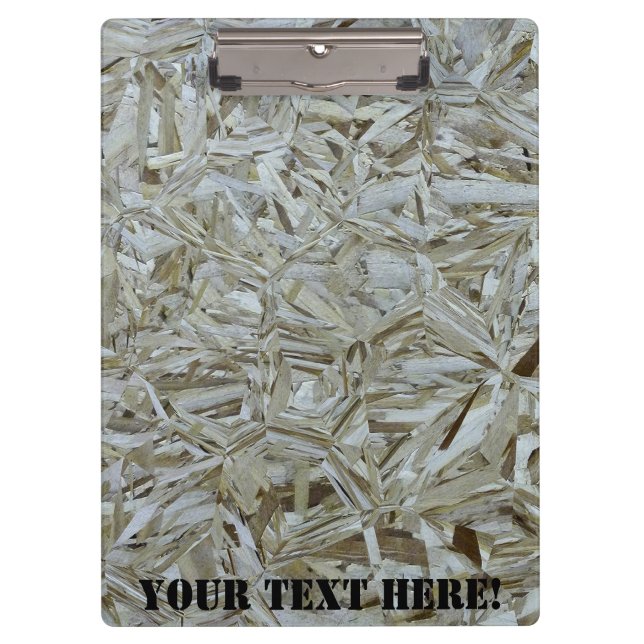 Personalize this Cool OSB Plywood Print Clipboard (Front)
