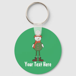 Personalize this Cool Snowman Keychain