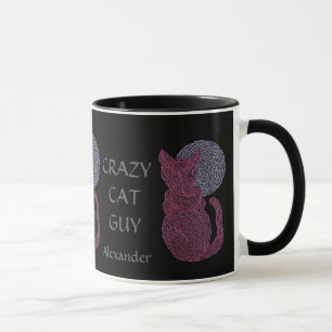 Personalize This Crazy Cat Guy Cat Lover Mug