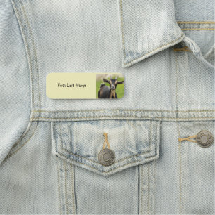 Personalize this Cute Farm Animal Goat  Name Tag