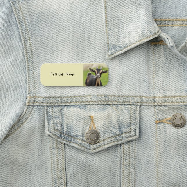 Personalize this Cute Farm Animal Goat  Name Tag (In Situ)