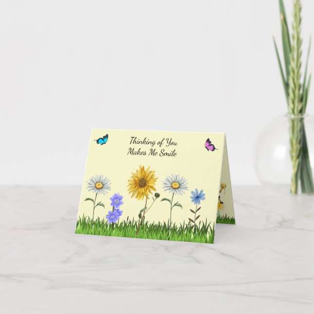 Personalize This Cute Floral Greeting Card (Front)