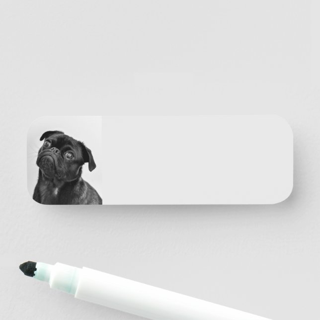 Personalize this Cute Little Pug Dog Name Tag (In Situ)