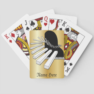Personalize this Fantasy Piano Music Bicycle® Play Playing Cards
