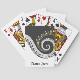 Personalize this Fantasy Piano Music Bicycle® Play Playing Cards