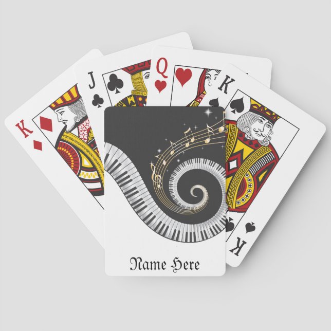Personalize this Fantasy Piano Music Bicycle® Play Playing Cards (Back)