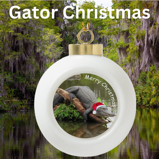 Personalize this Gator Christmas Ornament (Creator Uploaded)
