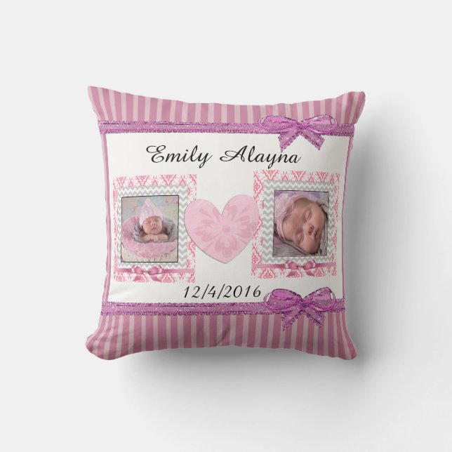 Personalize this Gorgeous Baby Photo Pillow (Front)
