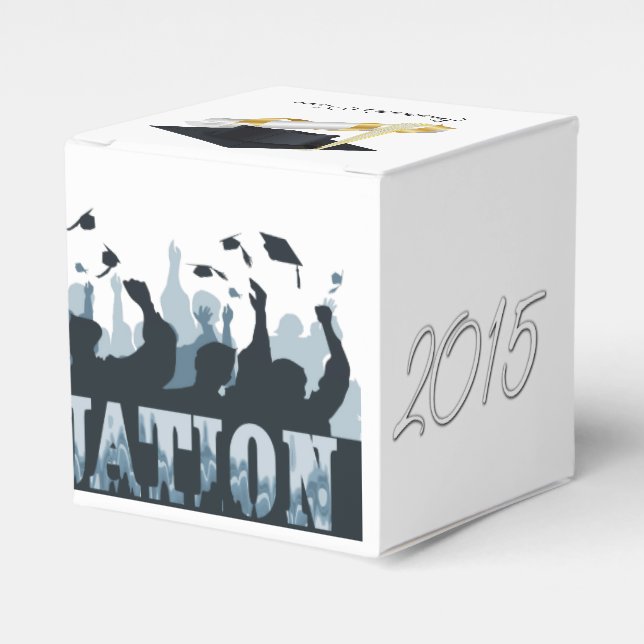 PERSONALIZE THIS Graduation 2015 Cap and Diploma Favor Box (Front Side)