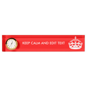 Personalize this Keep Calm And Your Text Nameplate