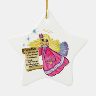 Personalize This Little Angel's To Do List Ceramic Ornament