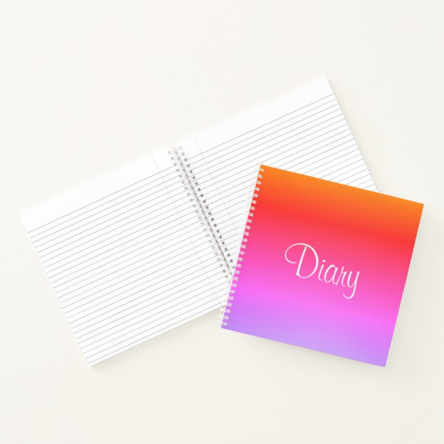 Personalize This Little Diary Rainbow Notebook (Inside)
