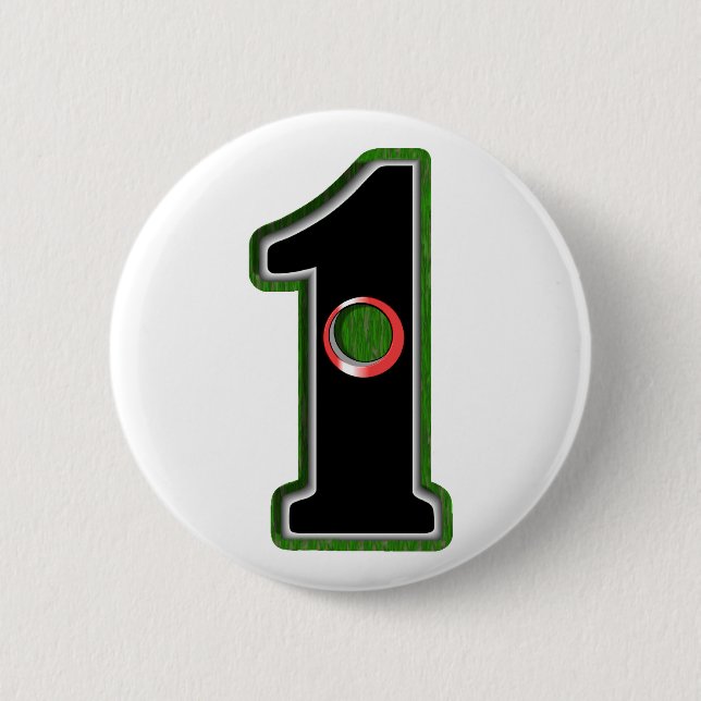 Personalize this Lucky Golfer Hole in One Design! 2 Inch Round Button (Front)