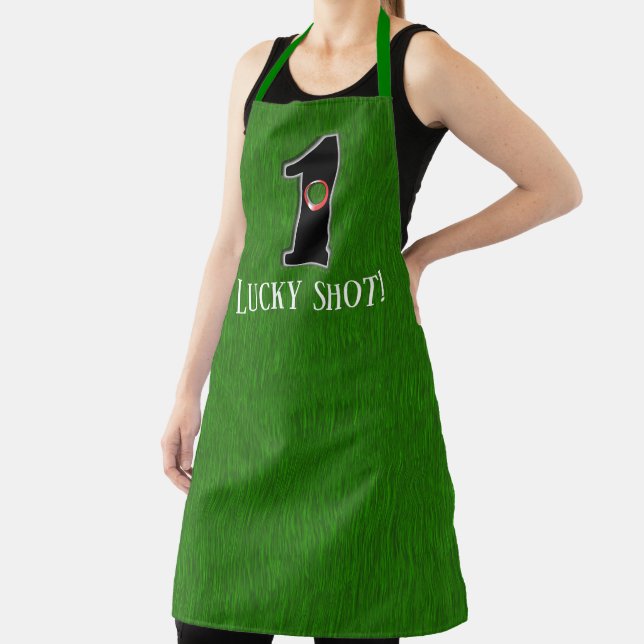 Personalize this Lucky Golfer Hole in One Design! Apron (Insitu)