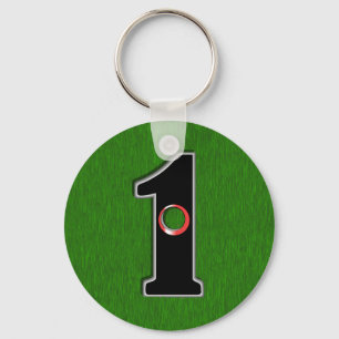 Personalize this Lucky Golfer Hole in One Design! Keychain