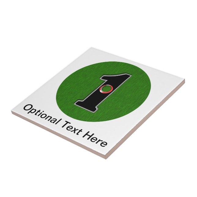 Personalize this Lucky Golfer Hole in One Design! Tile (Side)