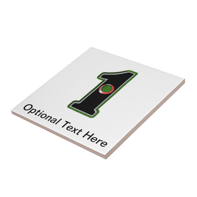 Personalize this Lucky Golfer Hole in One Design! Tile (Side)