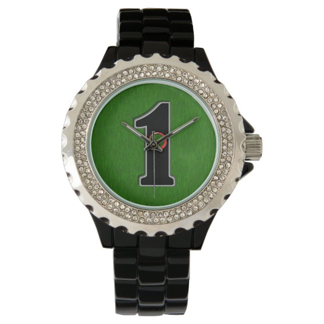Personalize this Lucky Golfer Hole in One Design! Watch (Front)