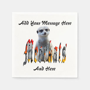 Personalize This Meerkat And Logo Template, Napkin