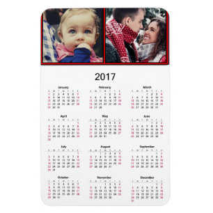 Personalize this Mini 2017 Magnet Calendar