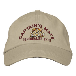 Personalize This Name Location Business Nautical Embroidered Hat