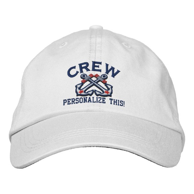 Personalize This Name Location Business Nautical Embroidered Hat (Front)