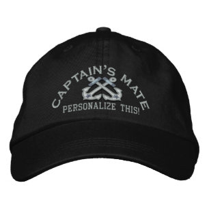 Personalize This Name Location Business Nautical Embroidered Hat