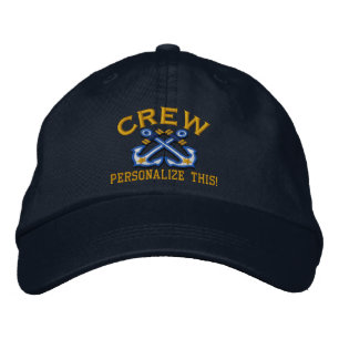 Personalize This Name Location Crew Nautical Embroidered Hat