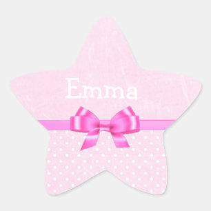 Personalize this Pink Glitter Star Sticker