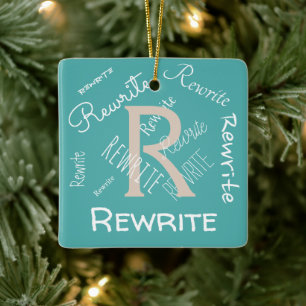 Personalize this template, family name, ceramic ornament
