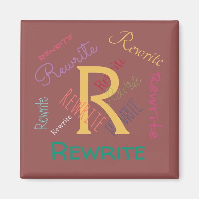 Personalize this template, family name, magnet (Front)