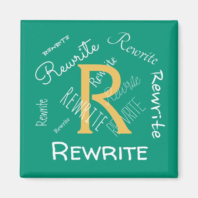 Personalize this template, family name, magnet (Front)