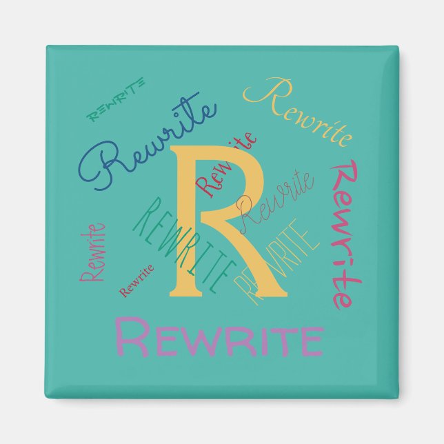 Personalize this template, family name, magnet (Front)
