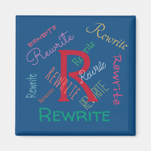 Personalize this template, monogramma, NAME, Throw Magnet