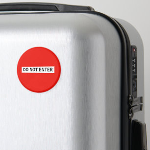 Personalize this template STOP sign - do not enter Magnet
