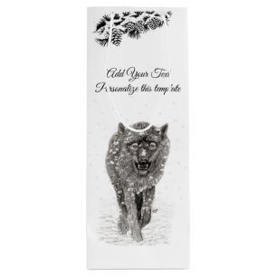 Personalize this template wine gift bag